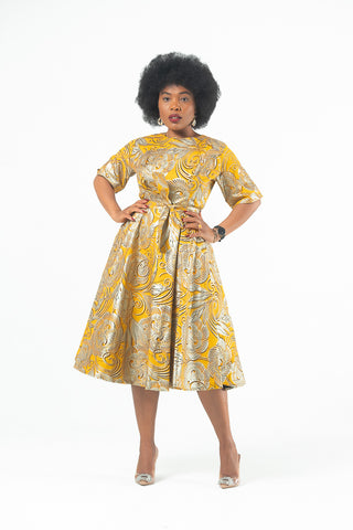 OLUCHI YELLOW GOLD DRESS