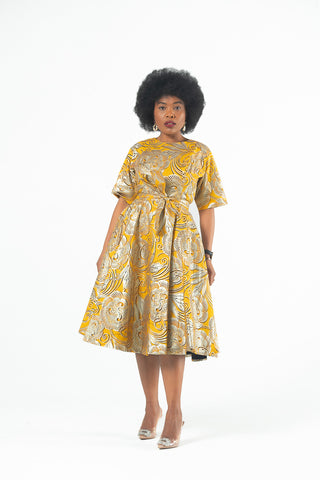 OLUCHI YELLOW GOLD DRESS