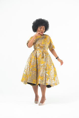 OLUCHI YELLOW GOLD DRESS