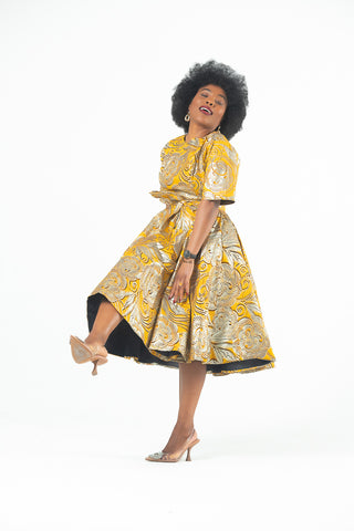 OLUCHI YELLOW GOLD DRESS