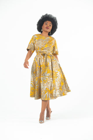 OLUCHI YELLOW GOLD DRESS