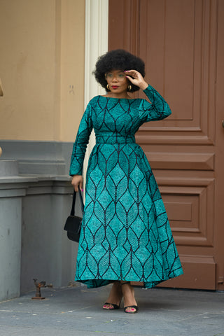 MOYO MIDAXI LONG SLEEVE DRESS