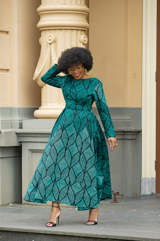 MOYO MIDAXI LONG SLEEVE DRESS