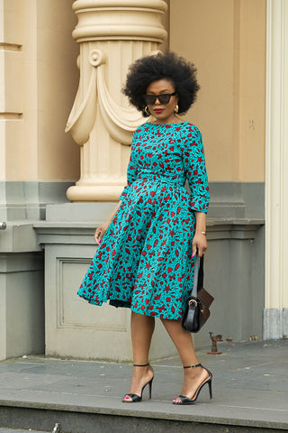 SOPHIE RED AND BLUE DRESS