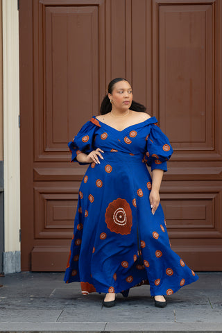 ANAN BLUE AND RED DRESS