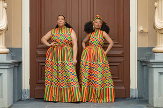 ASANA KENTE MAXI DRESS