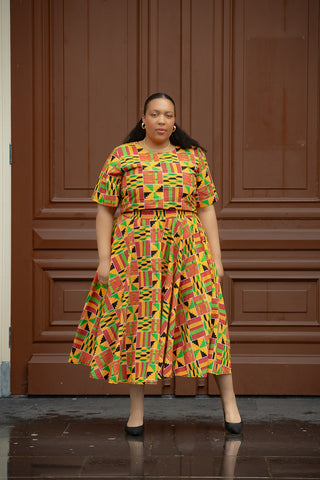 TEJU KENTE SKIRT SET