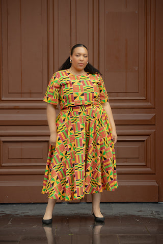 TEJU KENTE SKIRT SET