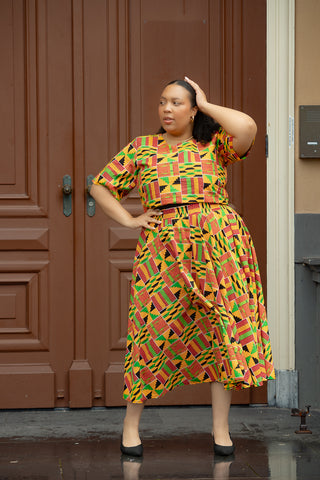 TEJU KENTE SKIRT SET