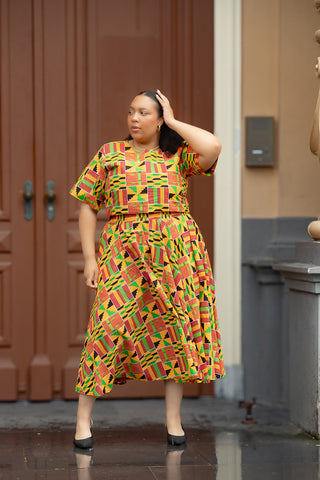 TEJU KENTE SKIRT SET