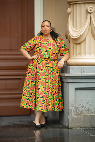 TEJU KENTE SKIRT SET