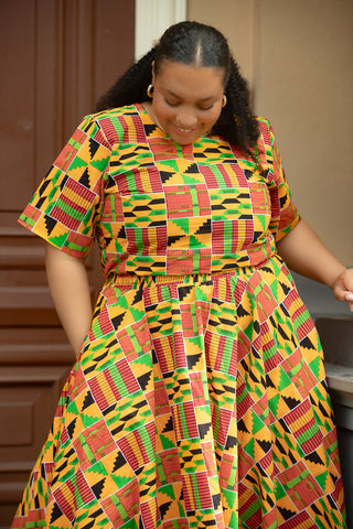 TEJU KENTE SKIRT SET