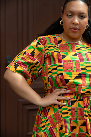 TEJU KENTE SKIRT SET