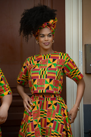 TEJU KENTE SKIRT SET