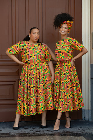 TEJU KENTE SKIRT SET