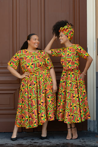 TEJU KENTE SKIRT SET