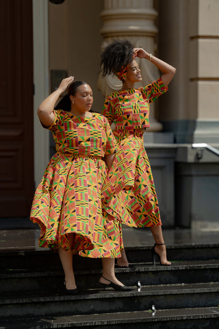 TEJU KENTE SKIRT SET