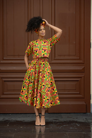 TEJU KENTE SKIRT SET