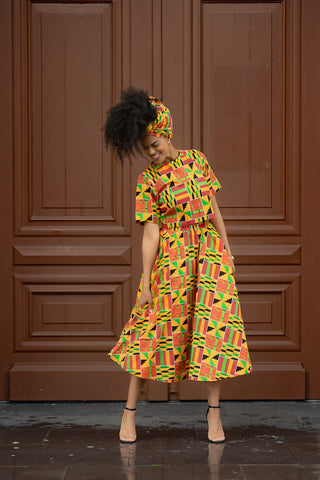 TEJU KENTE SKIRT SET