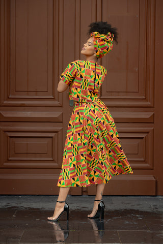 TEJU KENTE SKIRT SET