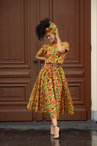 TEJU KENTE SKIRT SET