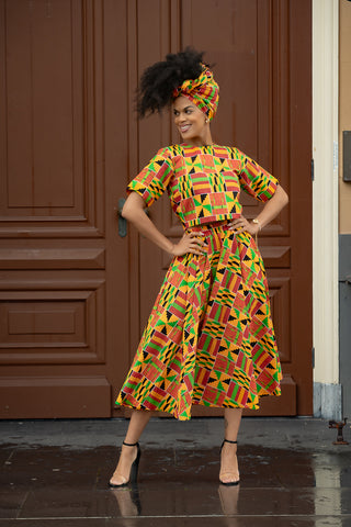 TEJU KENTE SKIRT SET