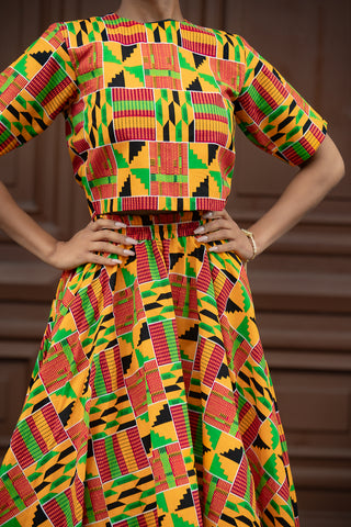 TEJU KENTE SKIRT SET