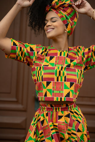 TEJU KENTE SKIRT SET