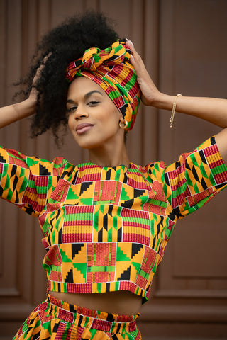 TEJU KENTE SKIRT SET