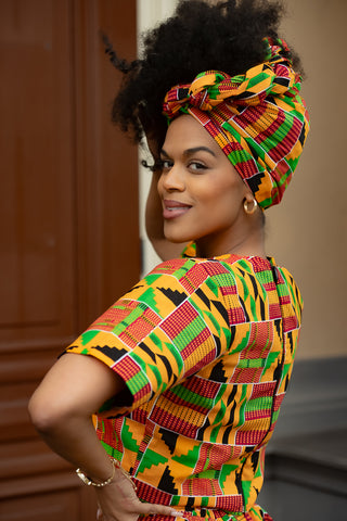 TEJU SET KENTE HEADWRAP