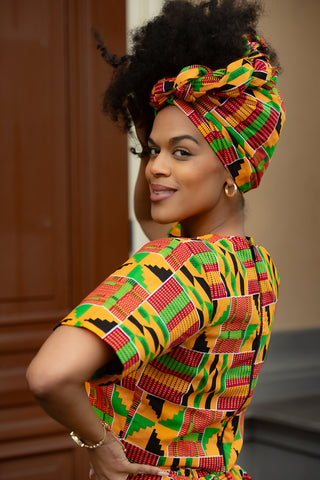 TEJU KENTE SKIRT SET