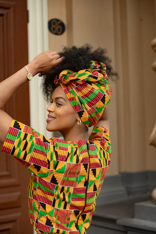 TEJU SET KENTE HEADWRAP