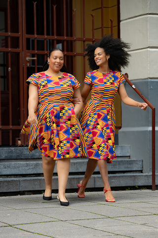 TENDAI MULTICOLOURED KENTE DRESS