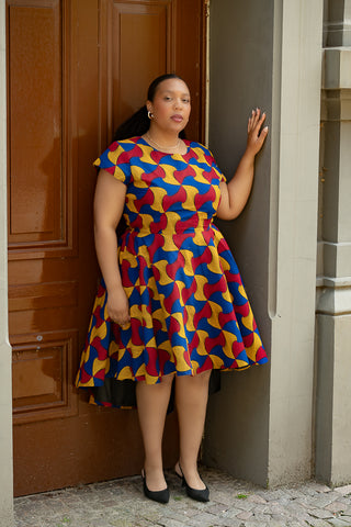 ANTONIA MULTICOLOURED HIGH LOW DRESS