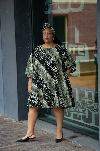 OSEYE TRIBAL PRINT DRESS