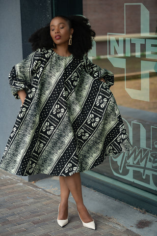 OSEYE TRIBAL PRINT DRESS