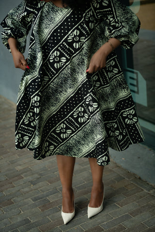 OSEYE TRIBAL PRINT DRESS