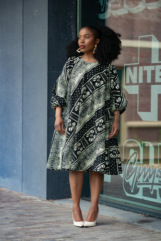 OSEYE TRIBAL PRINT DRESS