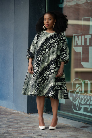 OSEYE TRIBAL PRINT DRESS