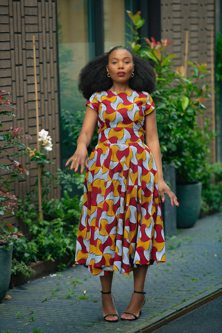 MARIGOLD FLARE DRESS