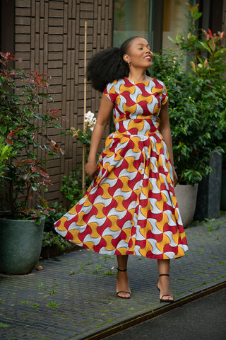 MARIGOLD FLARE DRESS