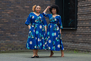 ANELE ROYAL BLUE FLARED DRESS