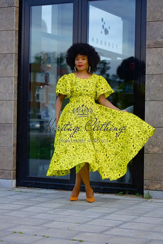 Adesua Yellow Dress