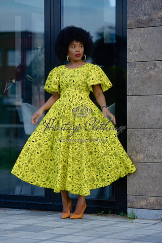 Adesua Yellow Dress