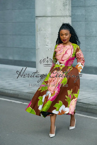 ADIYA MIDAXI LONG SLEEVE DRESS Dresses