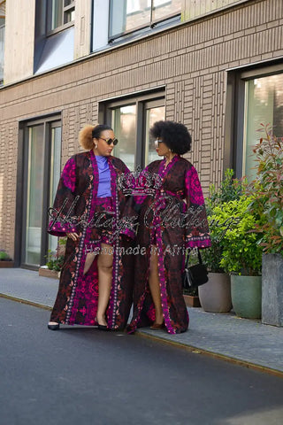 Althea Purple Kimono Set Coats & Jackets