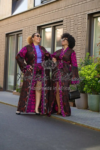 Althea Purple Kimono Set Coats & Jackets