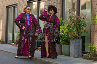 Althea Purple Kimono Set Coats & Jackets