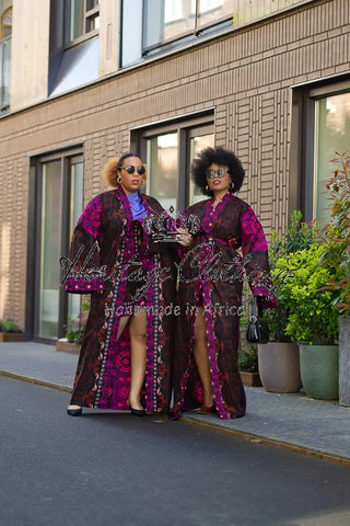 Althea Purple Kimono Set Coats & Jackets