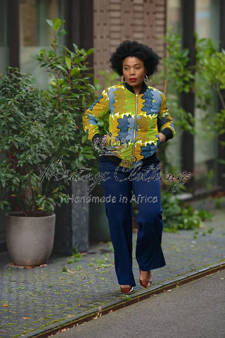 Amma Navy And Lime Reversal Jacket